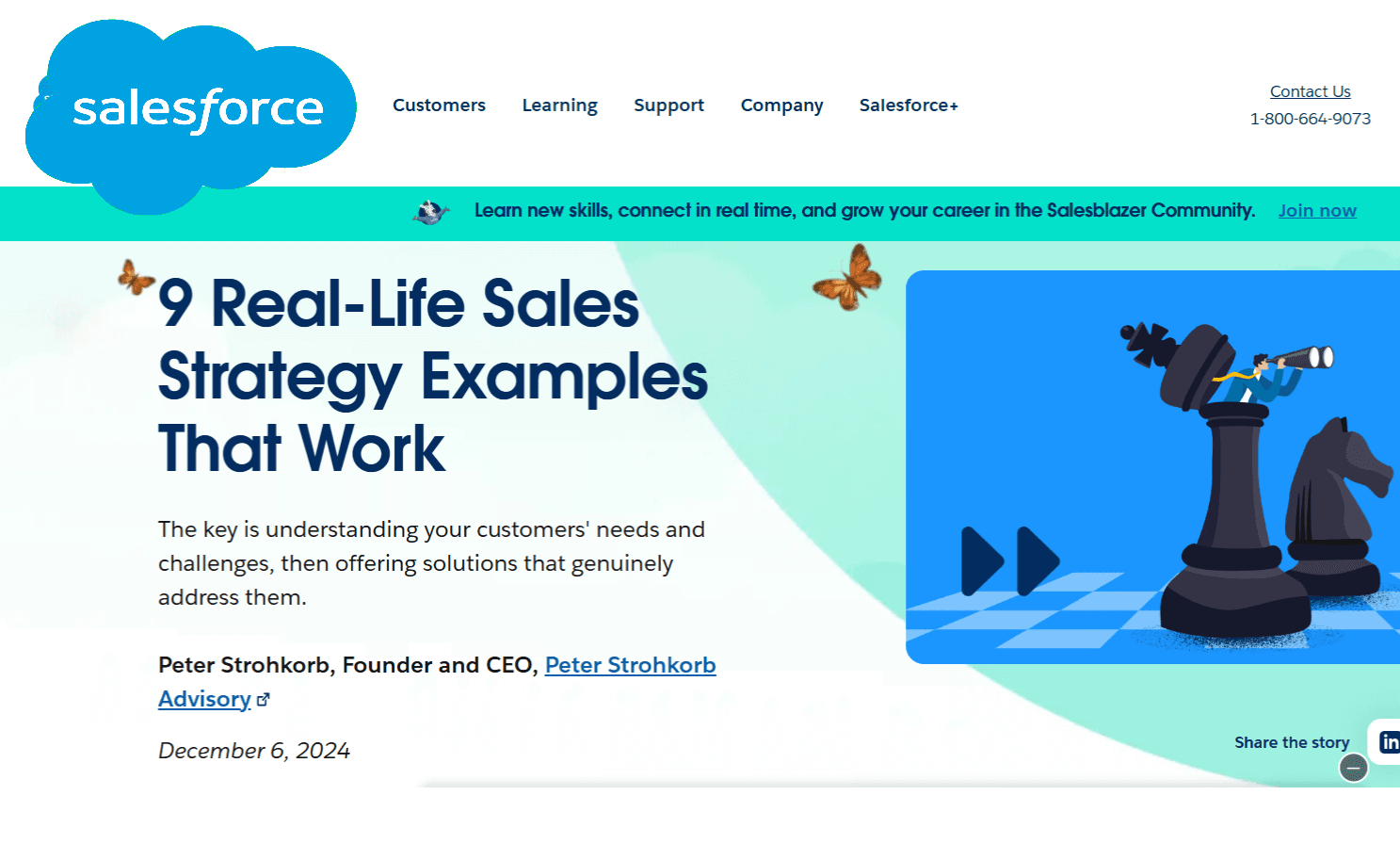 Cover of the Salesforce article '9 Real-Life Sales Strategy Examples That Work'