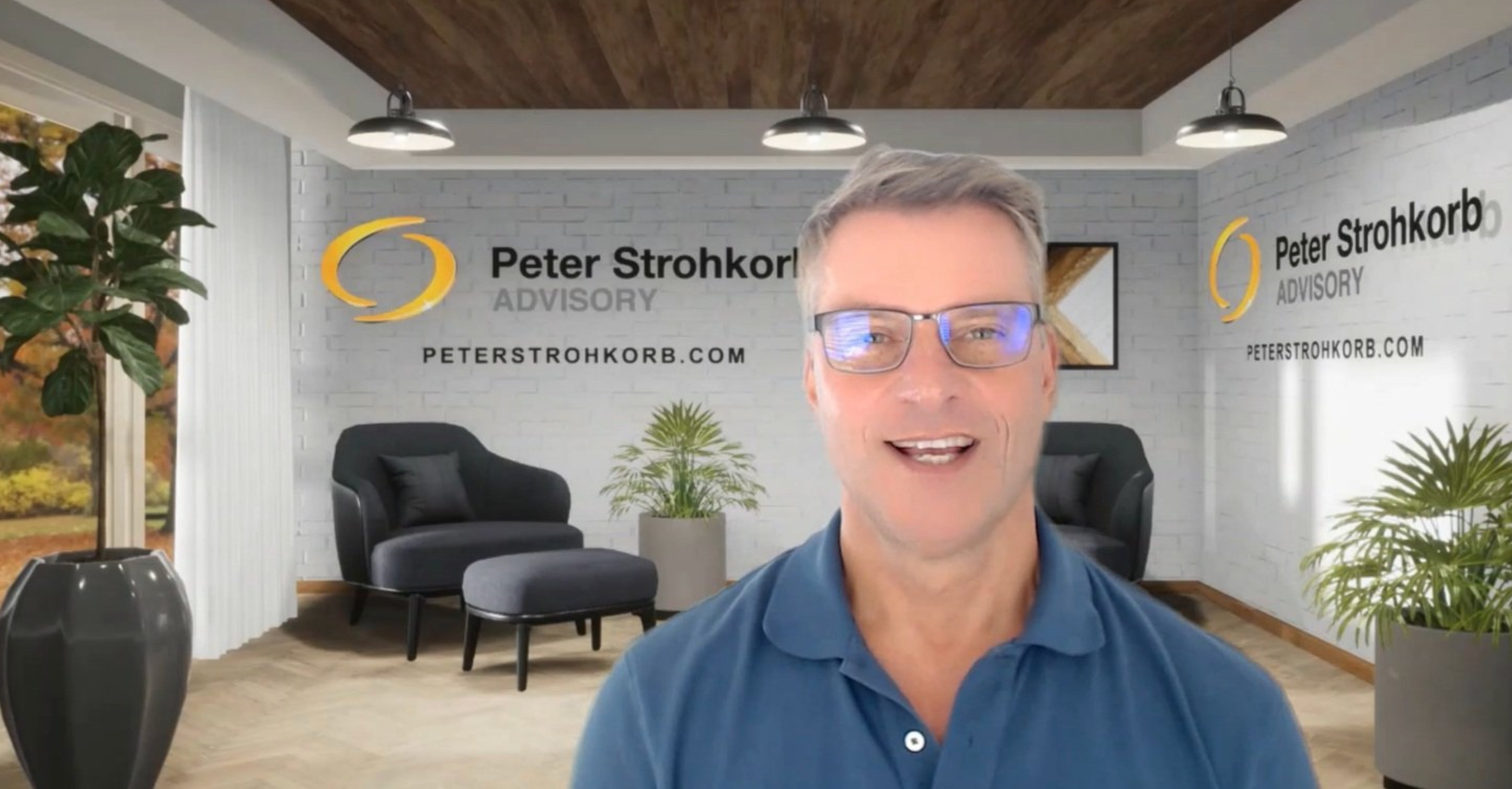 Peter Strohkorb in his advisory office